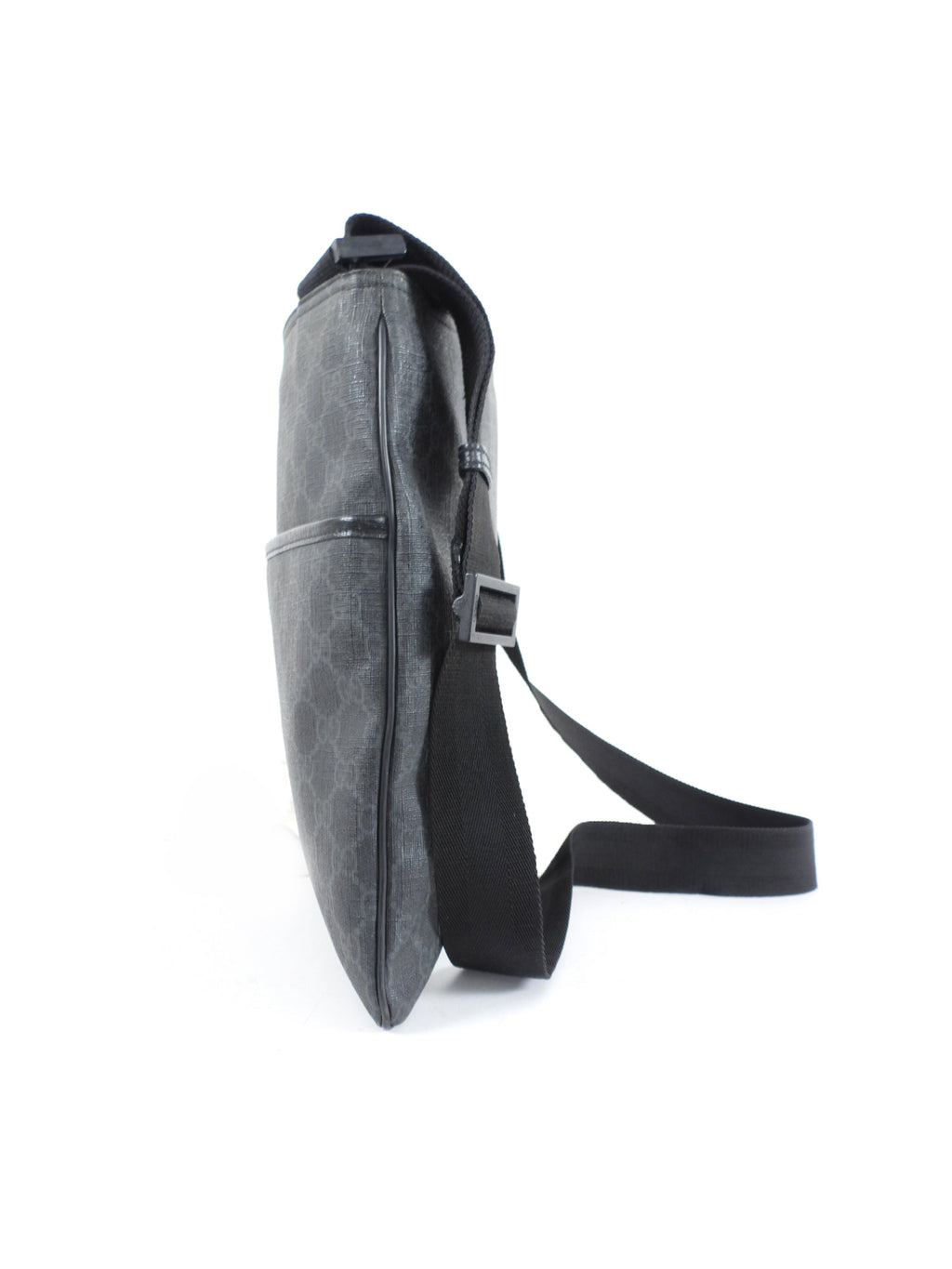Gucci Monogram Supreme Coated Canvas Black Messenger Bag