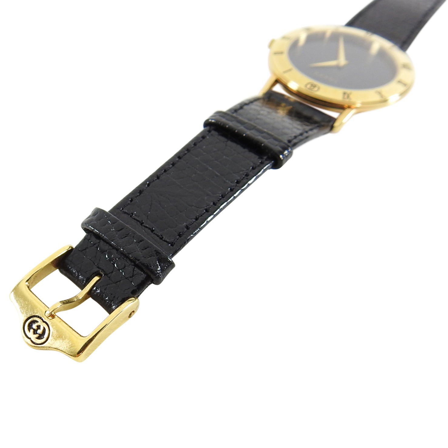Gucci Vintage Black and Gold 3000.2.M Watch