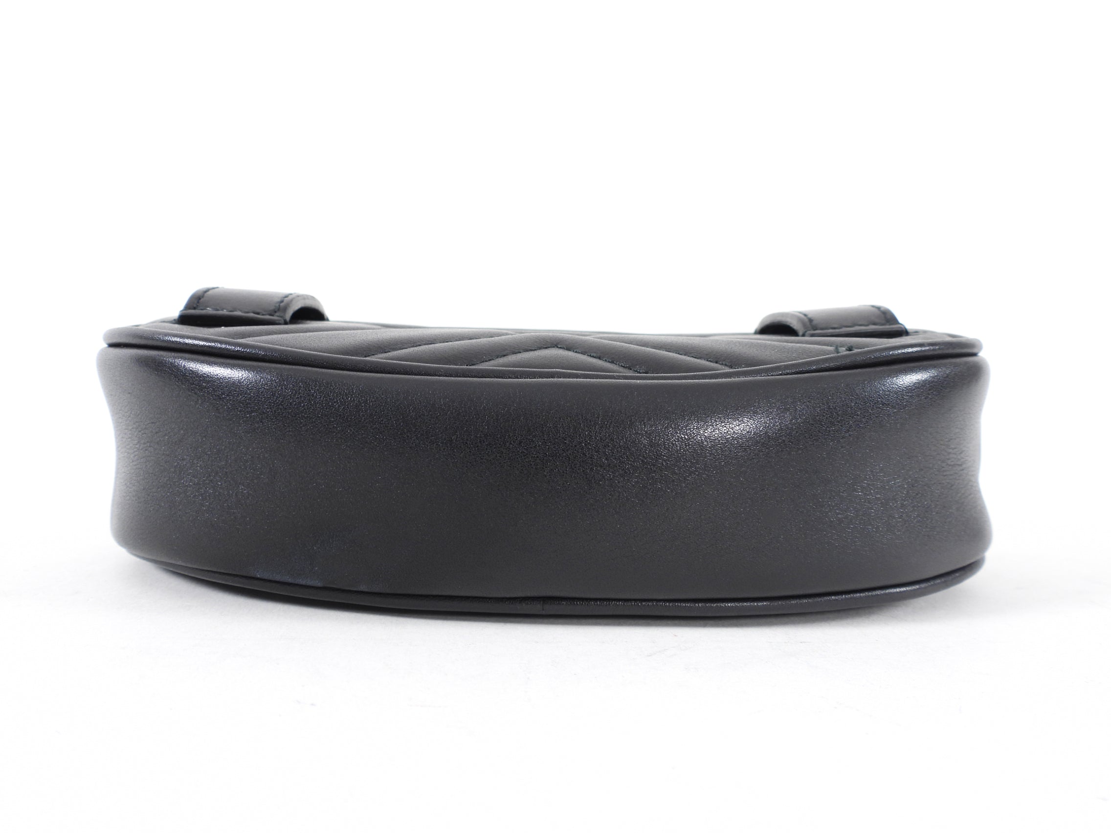 Gucci Black Matelasse Leather Marmont Belt Bag - 85 / 34