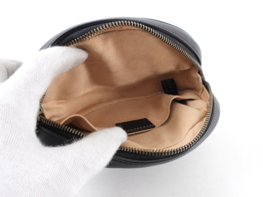 Gucci Black Matelasse Leather Marmont Belt Bag - 85 / 34