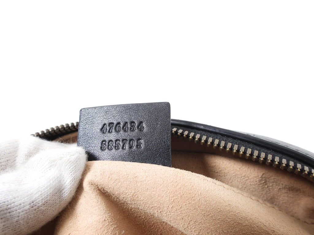 Gucci Black Matelasse Leather Marmont Belt Bag - 85 / 34