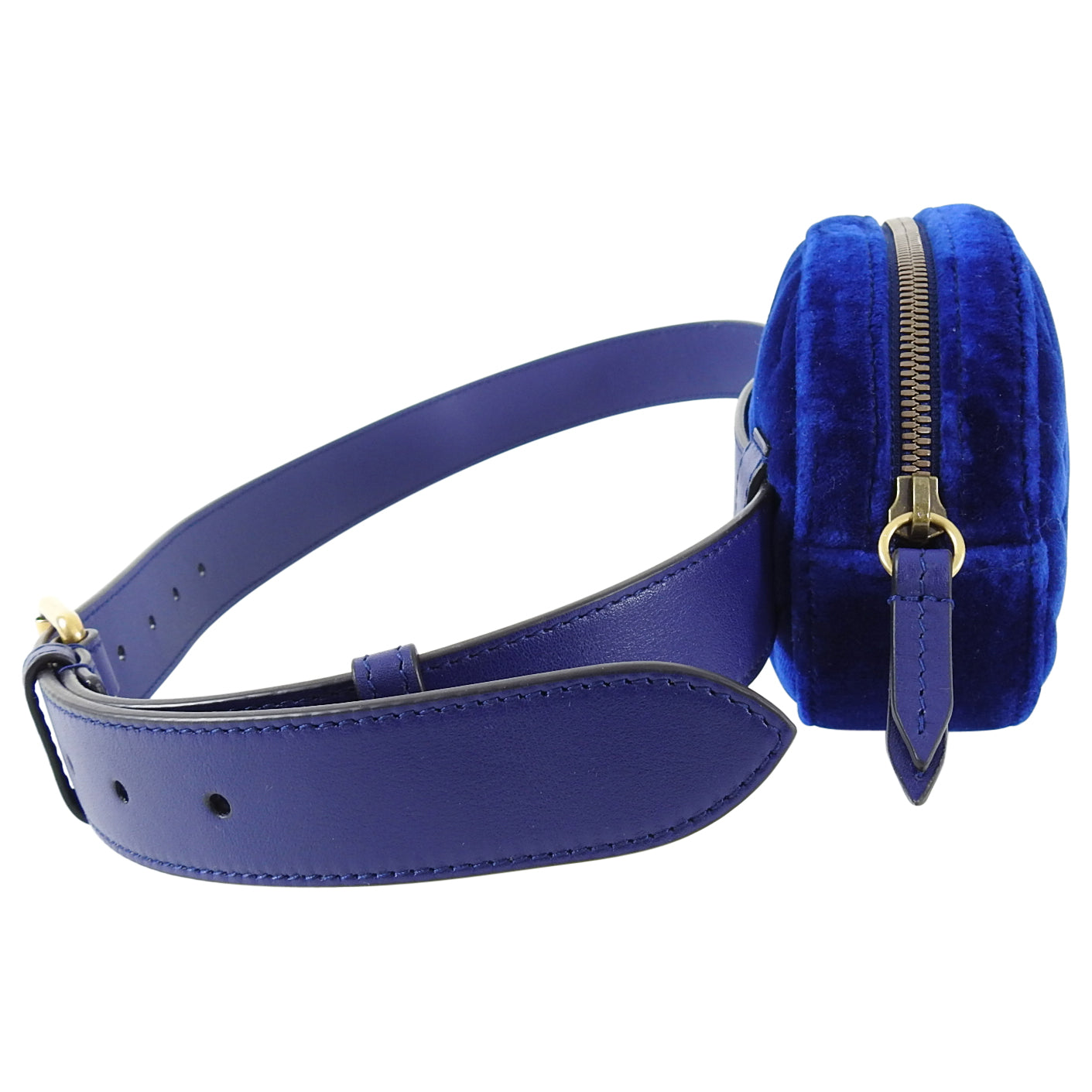 Gucci Velvet Marmont Belt Bag Royal Blue - 85 / 34