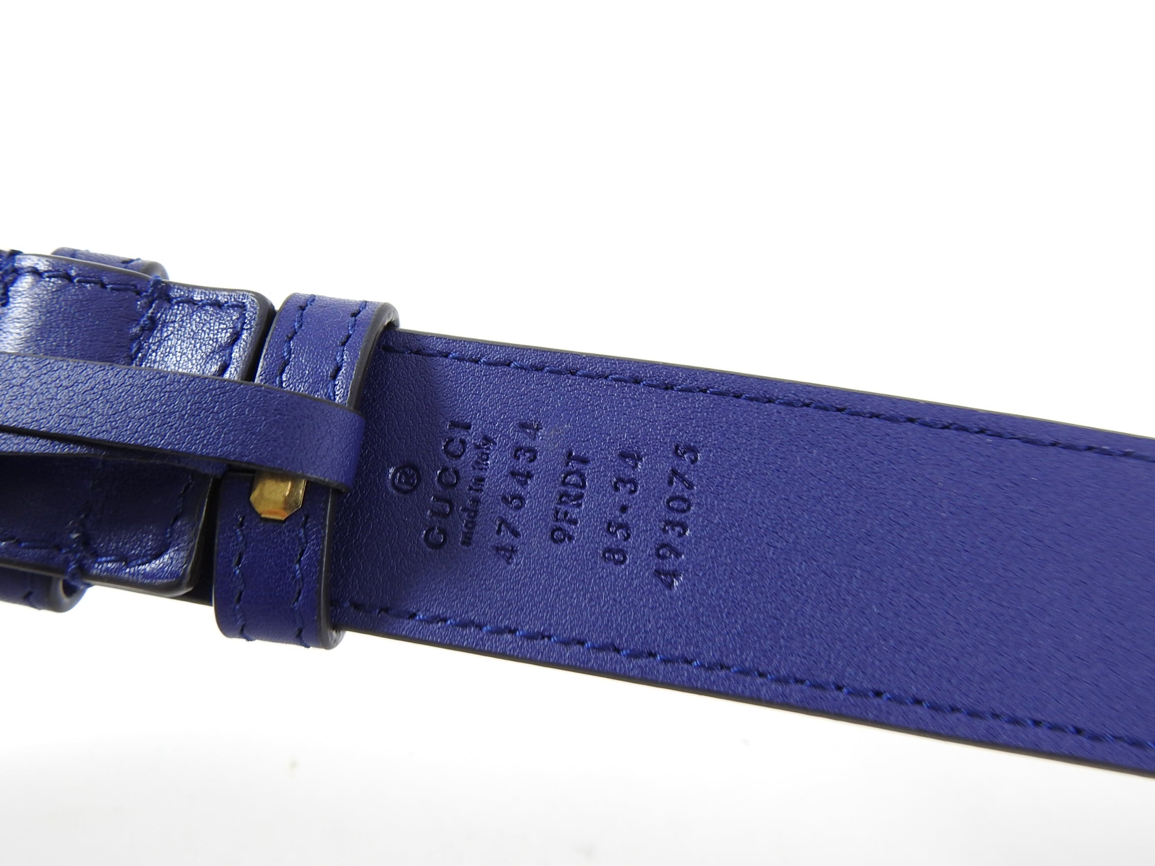 Gucci Velvet Marmont Belt Bag Royal Blue - 85 / 34