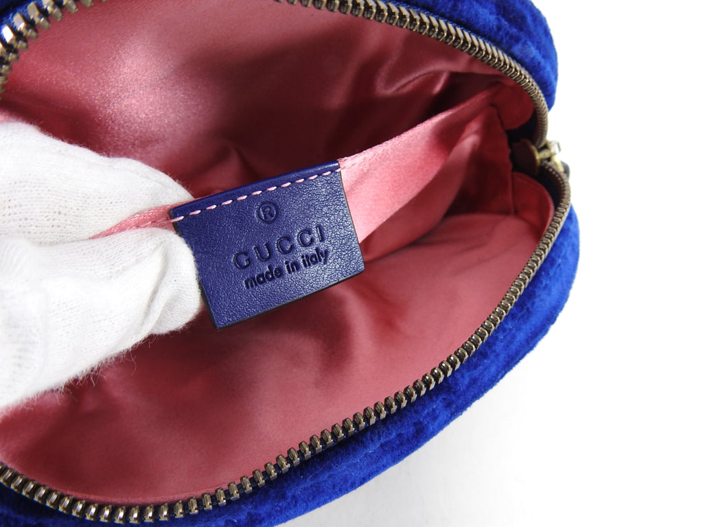 Gucci Velvet Marmont Belt Bag Royal Blue - 85 / 34