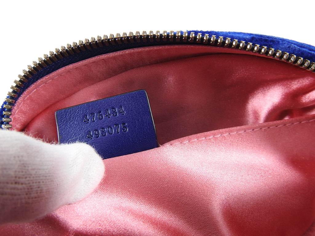 Gucci Velvet Marmont Belt Bag Royal Blue - 85 / 34