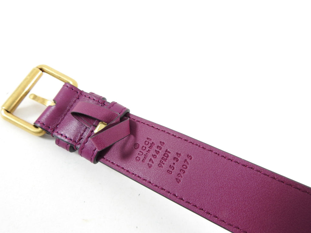 Gucci Velvet Marmont Belt Bag Magenta Purple - 85 / 34