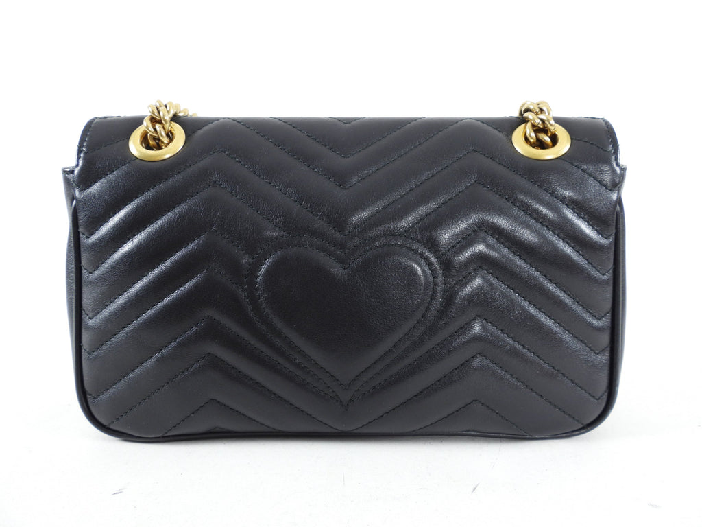 Gucci Black Matelasse Small Marmont Bag