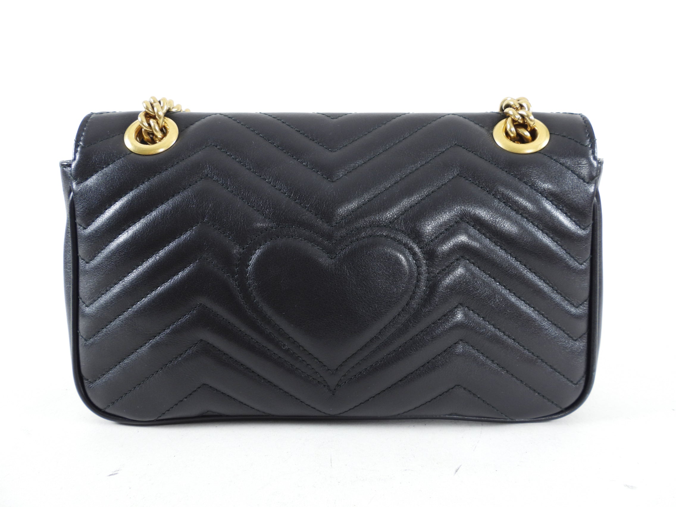 Gucci Black Matelasse Small Marmont Bag