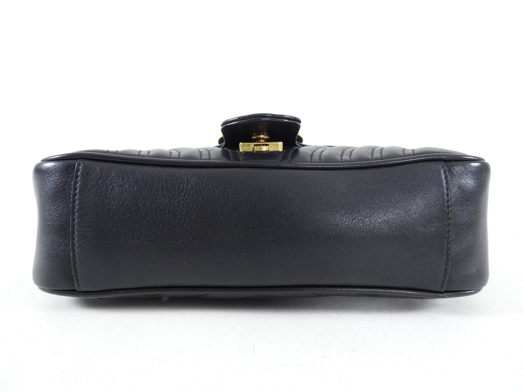 Gucci Black Matelasse Small Marmont Bag