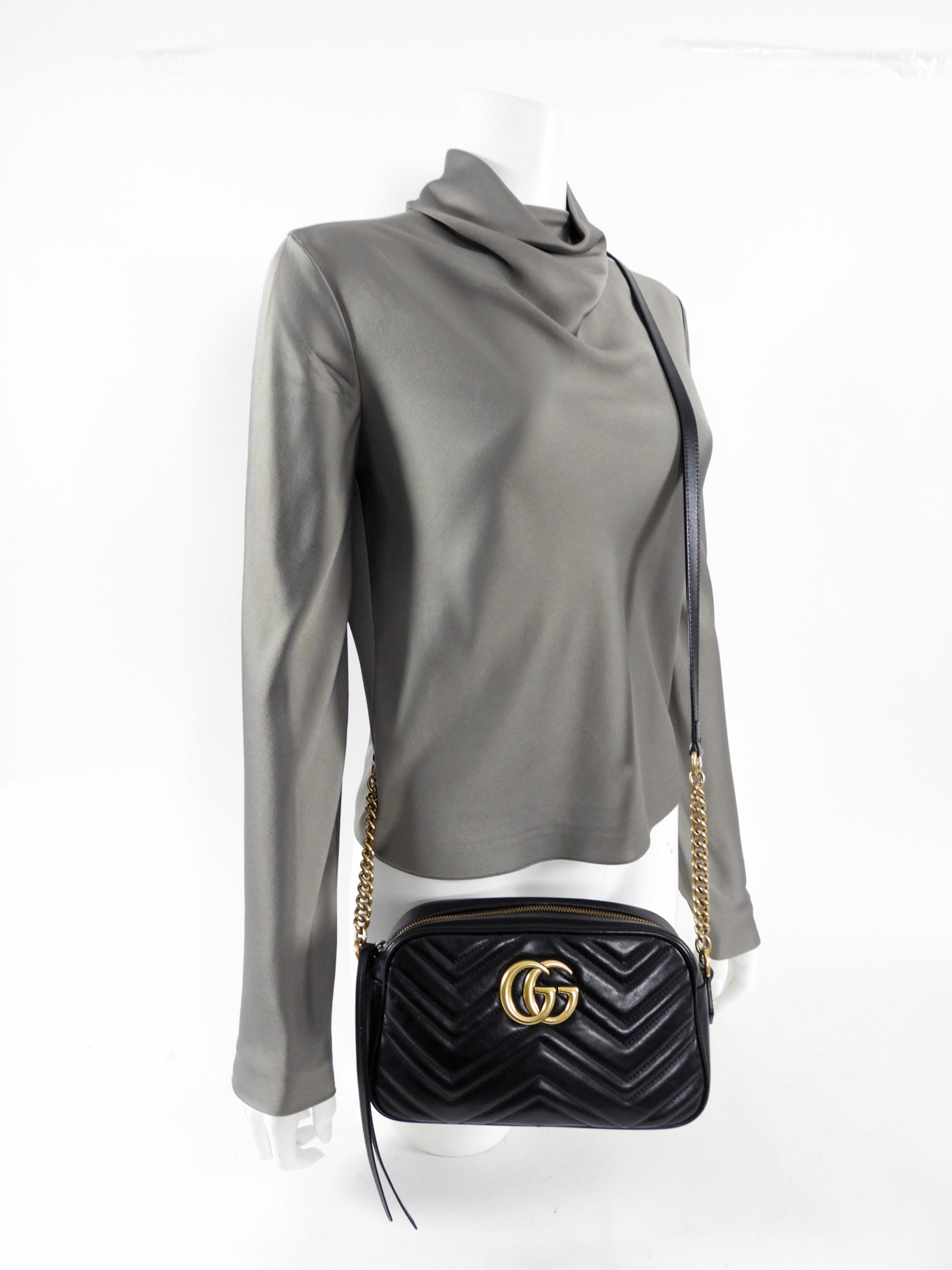 Gucci Marmont Quilted Crossbody Camera Bag