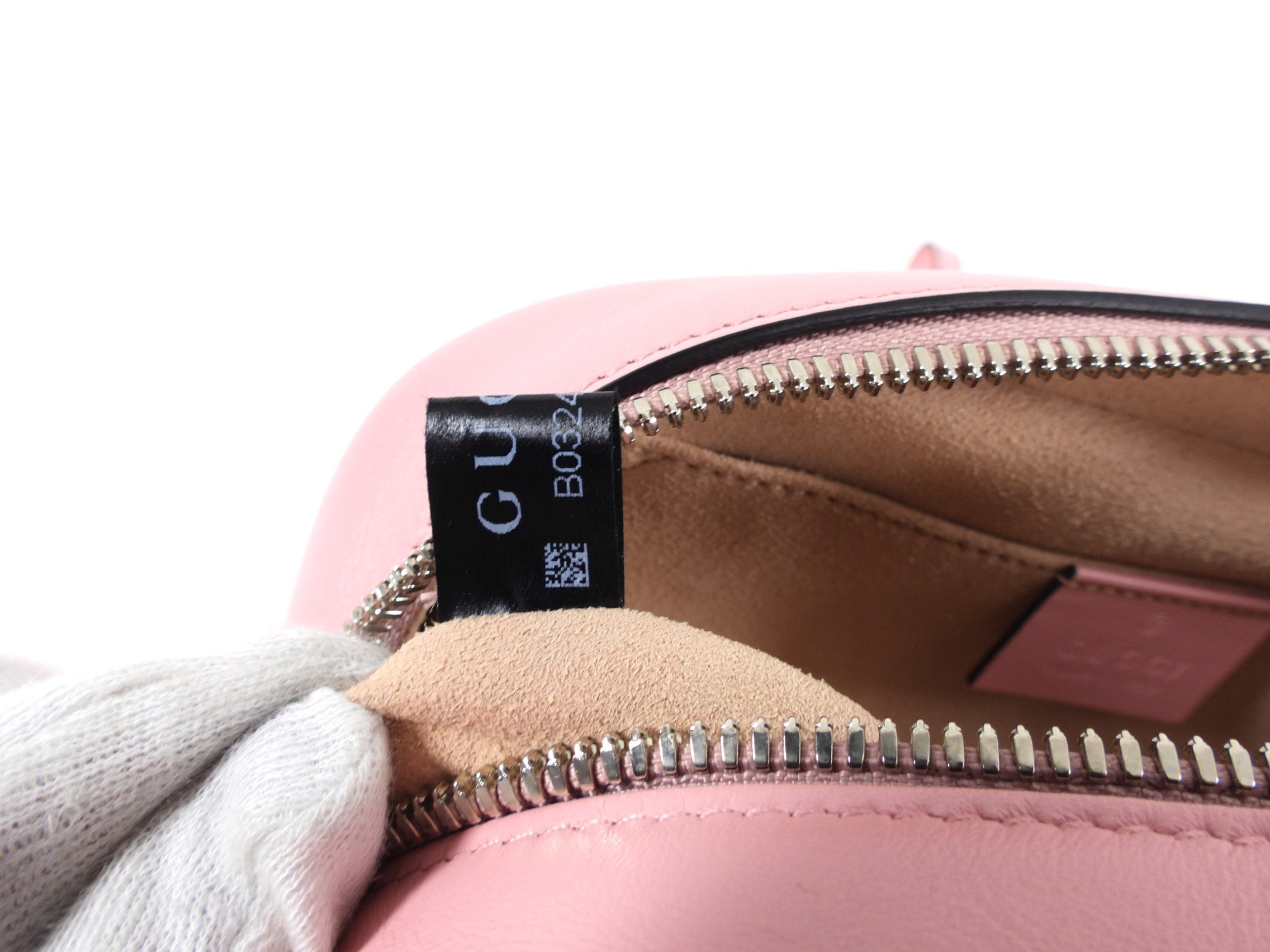Gucci Light Pink Marmont Quilted Small Camera Bag