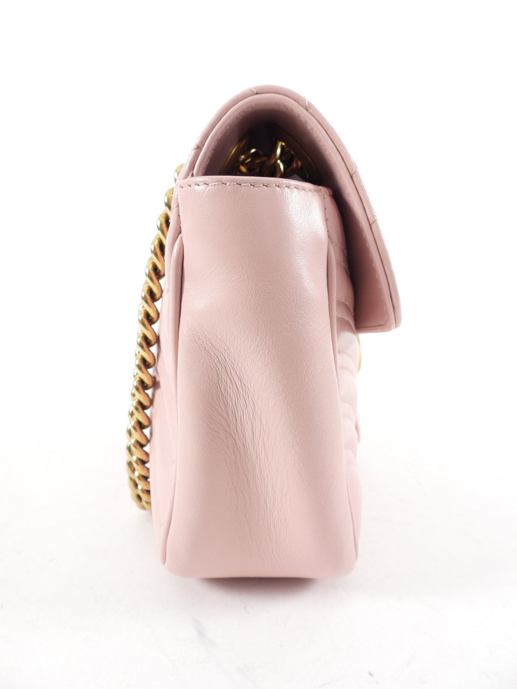 Gucci Marmont Matelasse Small Pink Flap Bag