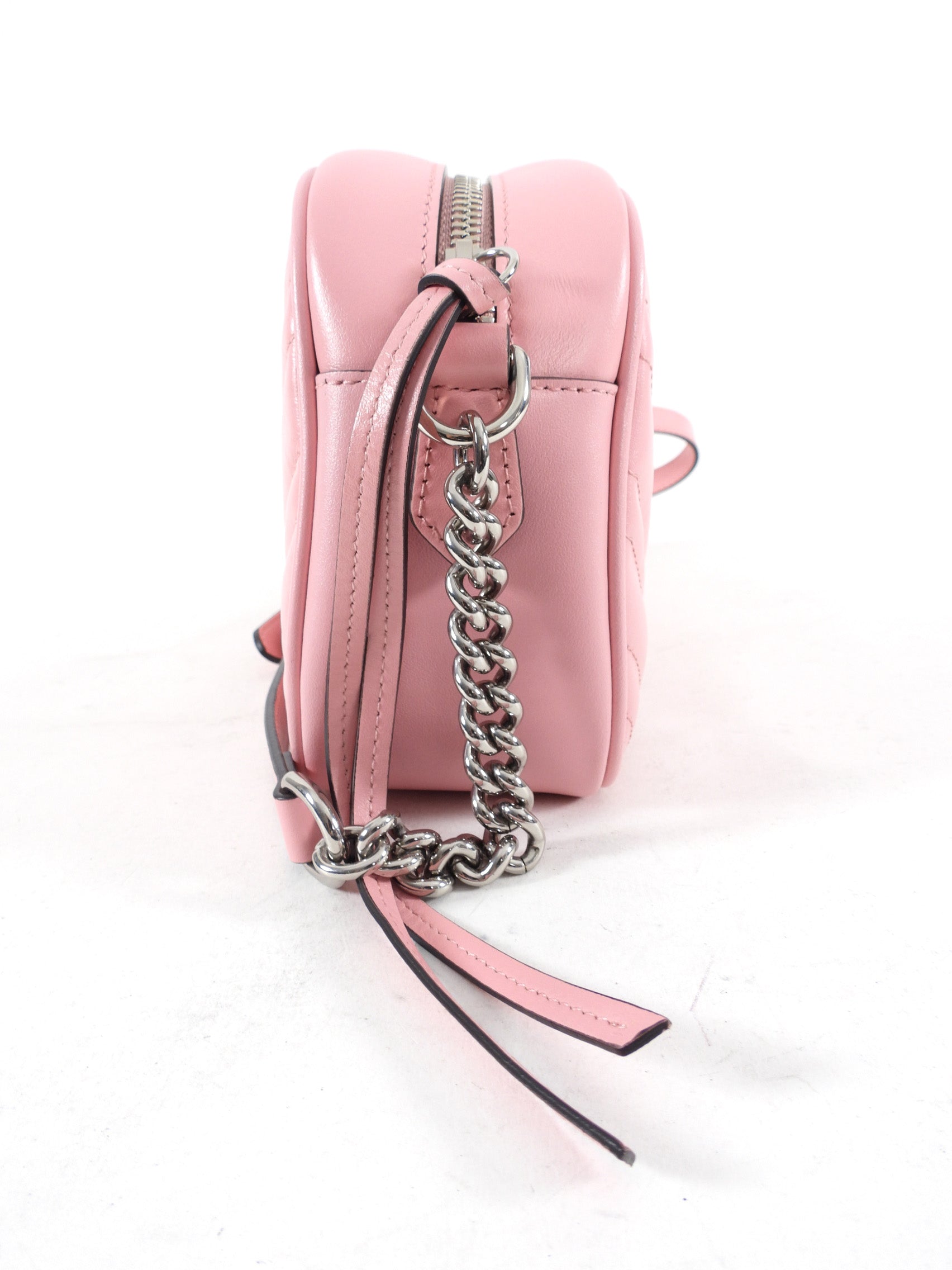 Gucci Light Pink Marmont Quilted Small Camera Bag