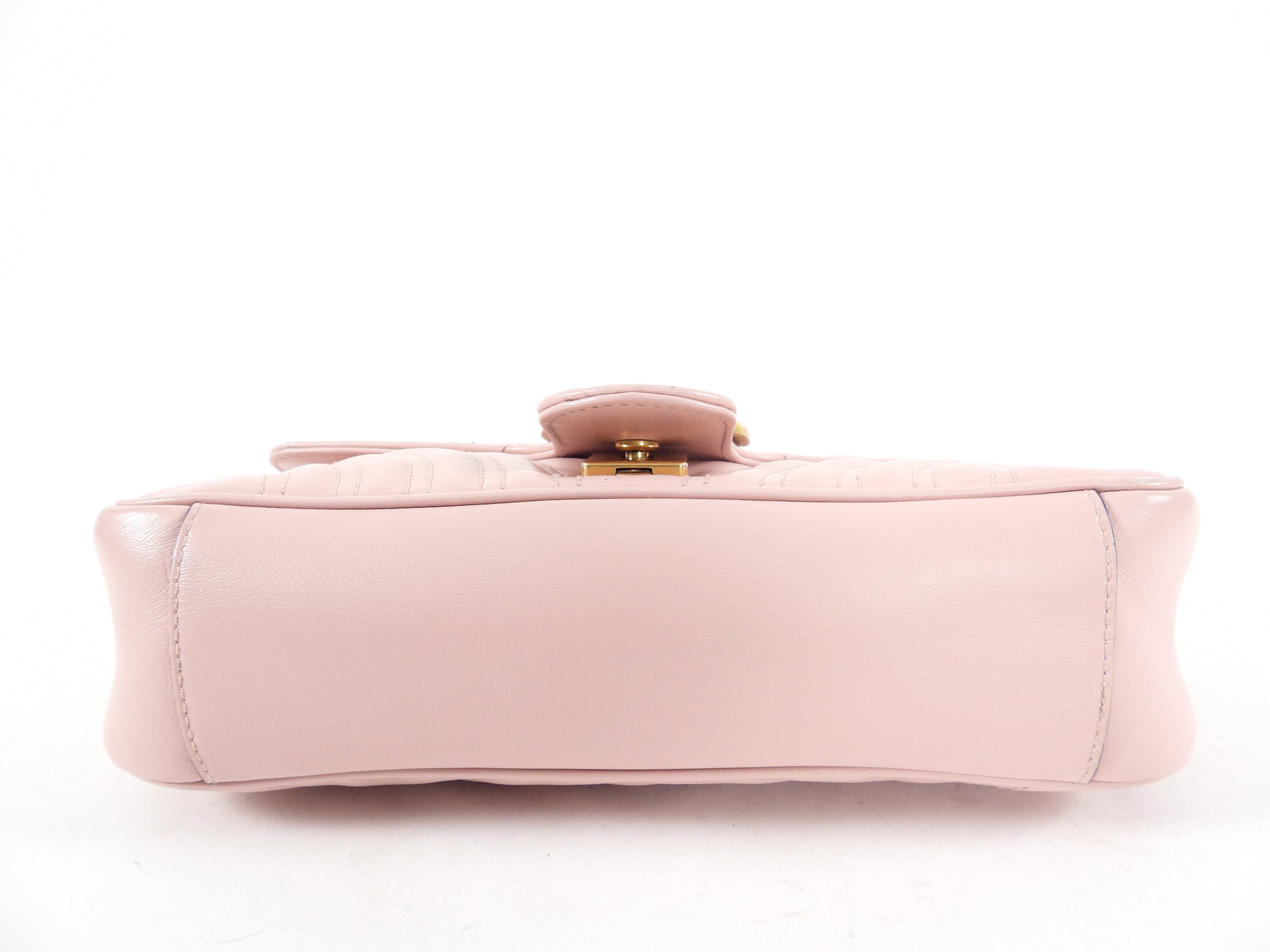 Gucci Marmont Matelasse Small Pink Flap Bag