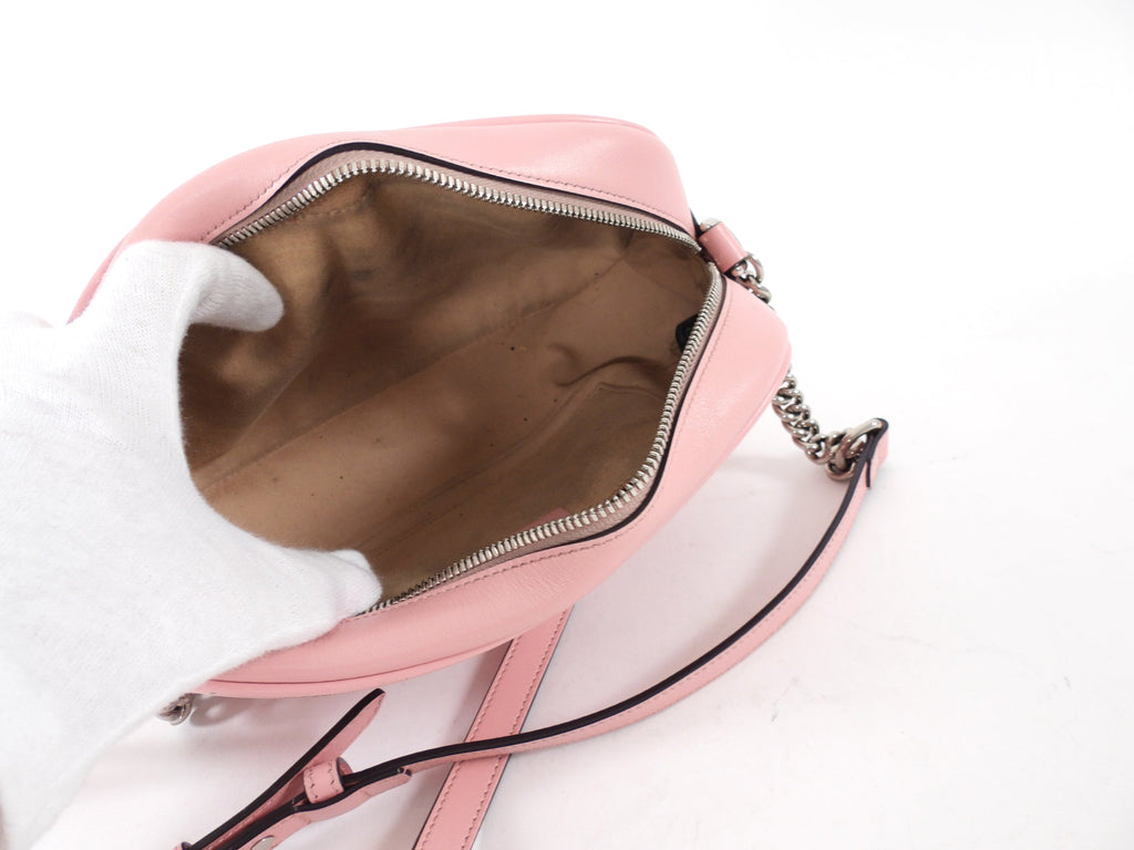 Gucci Pink Matelasse Quilted GG Camera Crossbody Bag