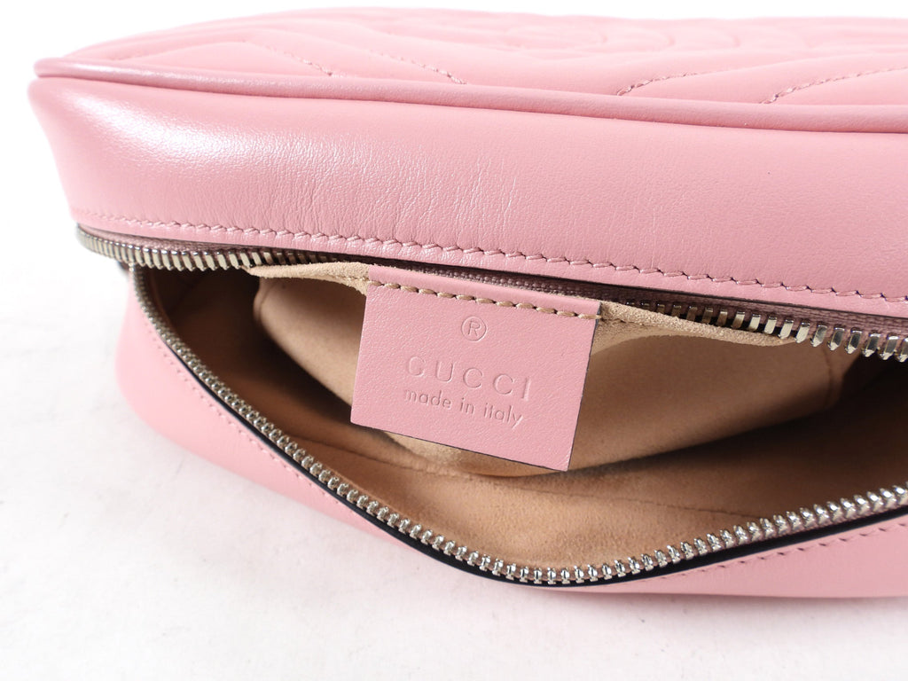 Gucci Light Pink Marmont Quilted Small Camera Bag