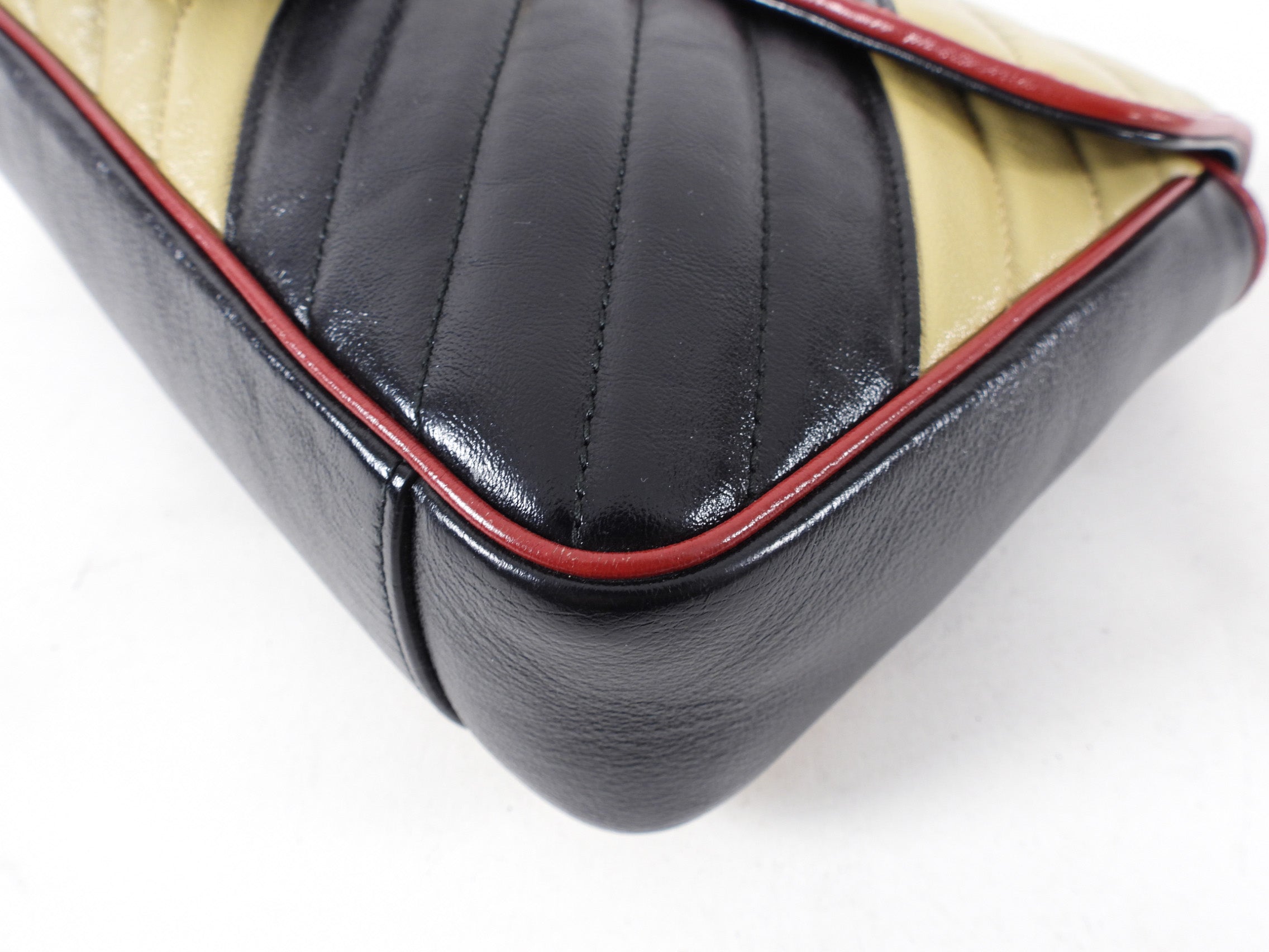 Gucci Marmont Medium Torchon Diagonal Stripe Flap Bag