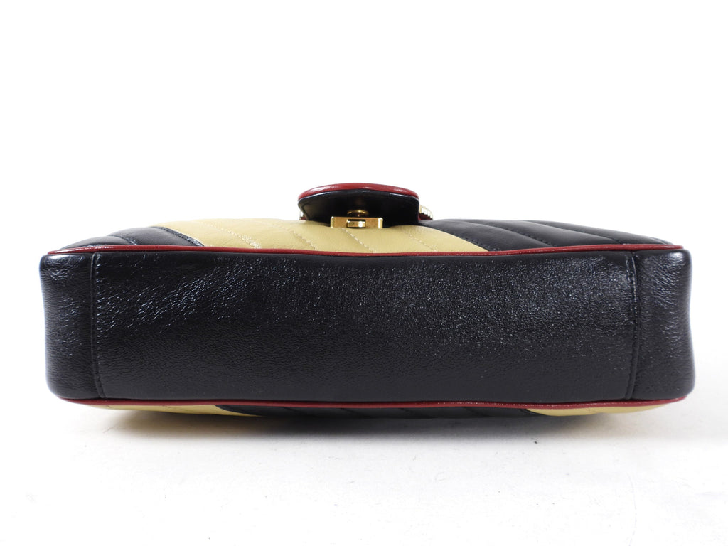 Gucci Marmont Medium Torchon Diagonal Stripe Flap Bag