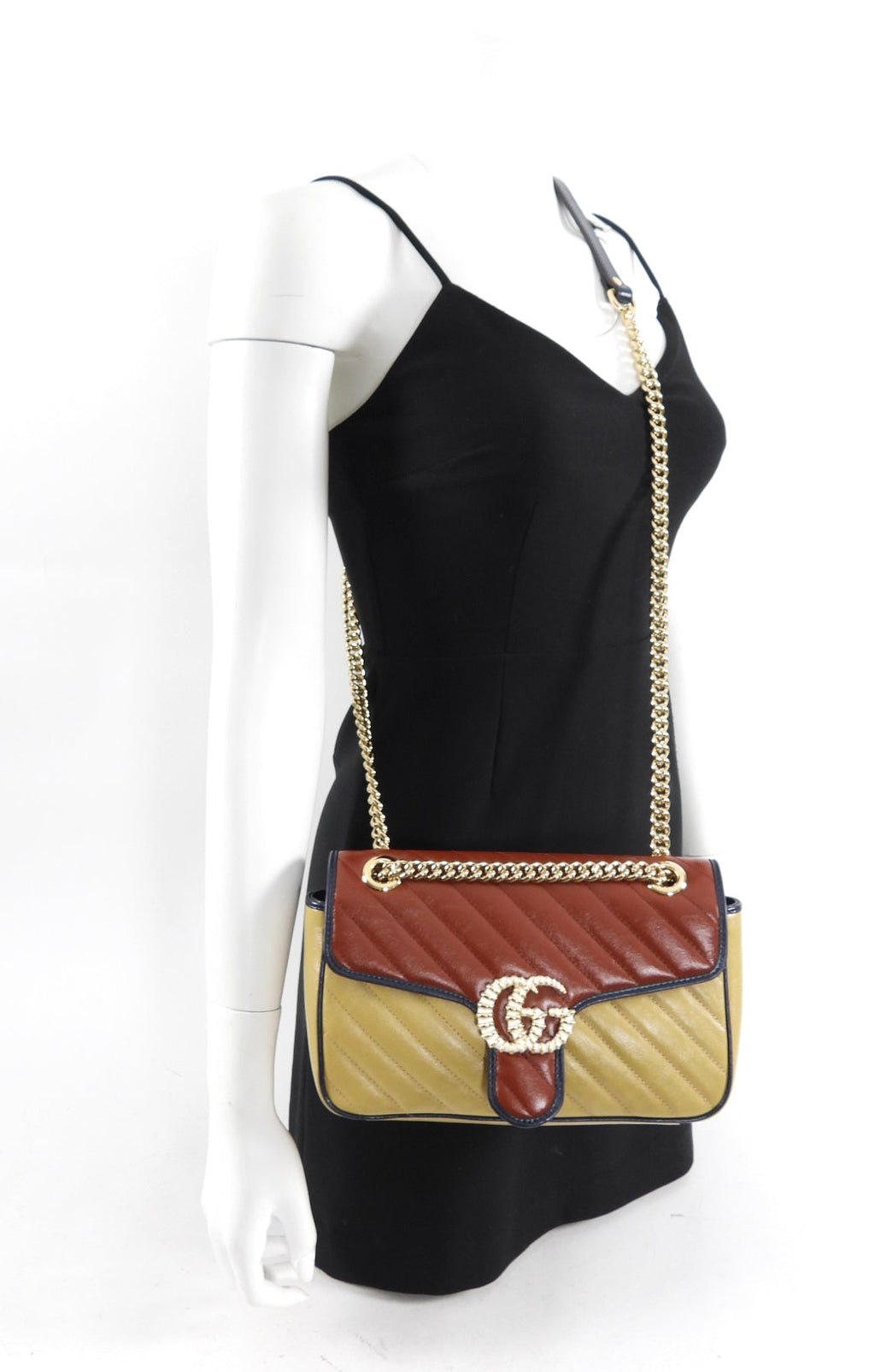Gucci Marmont Small Tri-Color Limited Edition Torchon Flap Bag