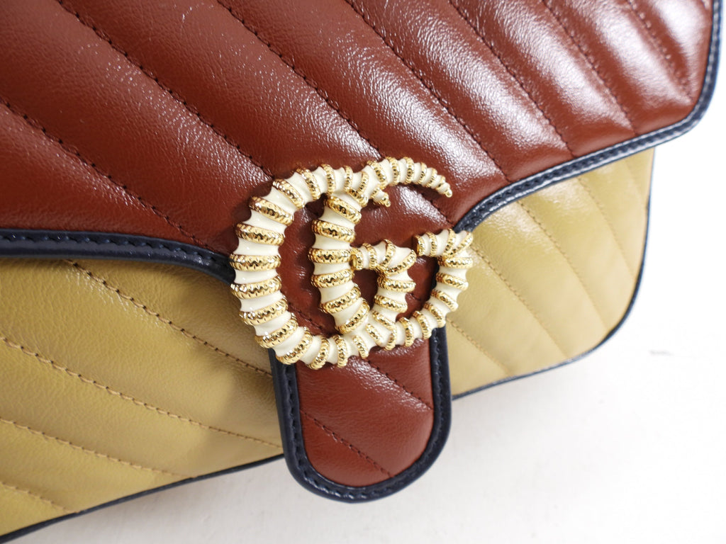 Gucci Marmont Small Tri-Color Limited Edition Torchon Flap Bag