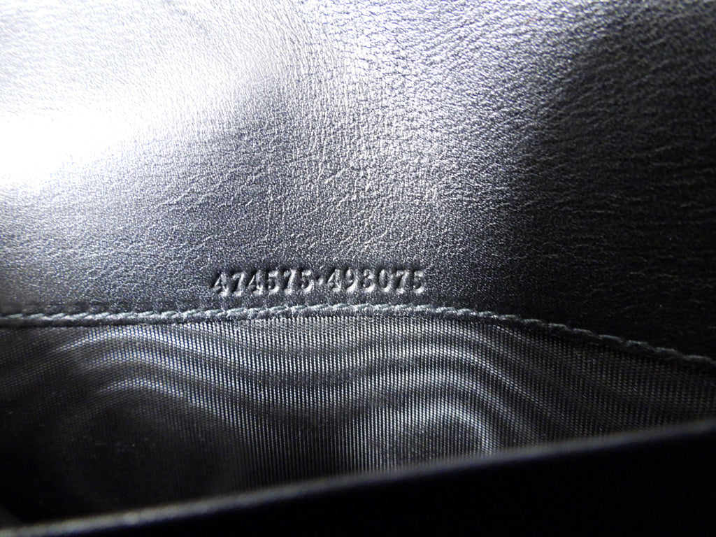 Gucci Black Mini Marmont Matelasse Wallet on Chain