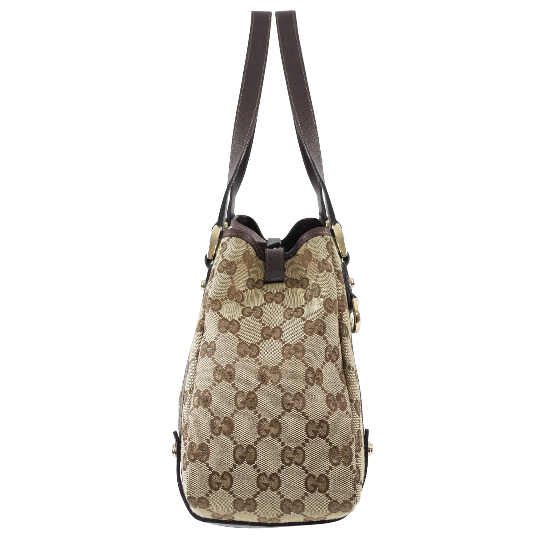Gucci Brown Monogram Canvas Medium Hobo Shoulder Bag