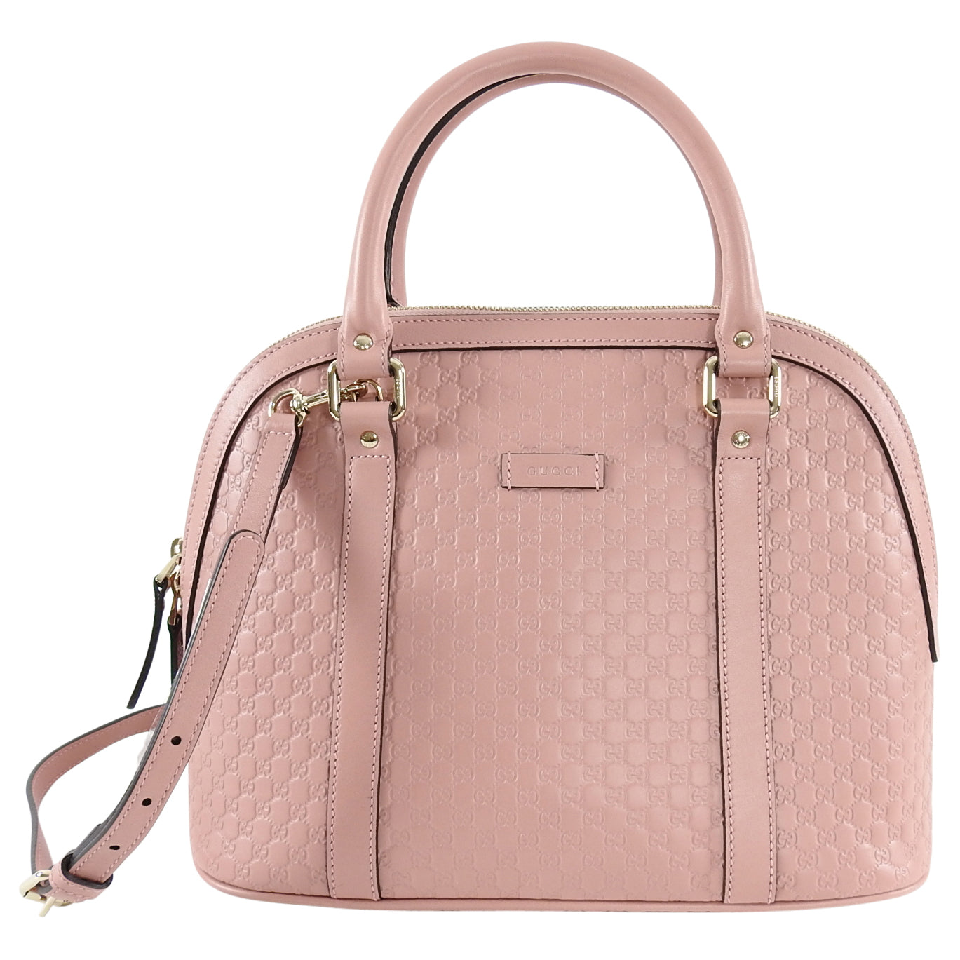 Gucci Micro Guccissima Soft Pink Domed Shoulder Bag