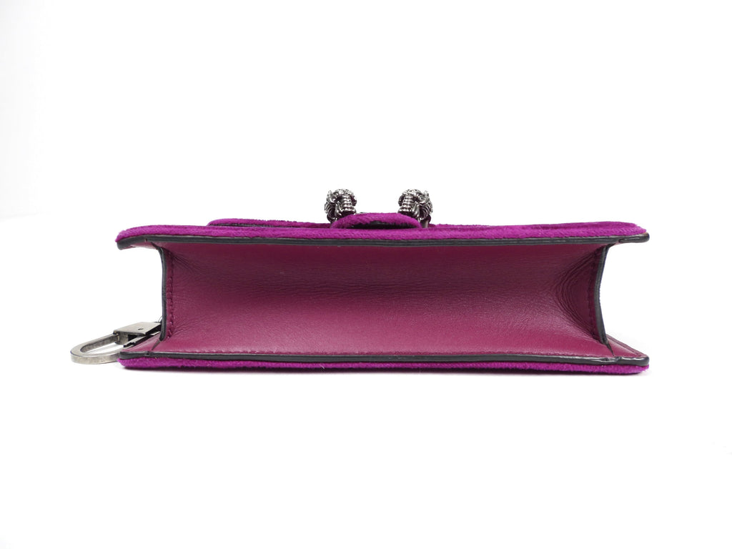 Gucci Purple Velvet Super Mini Dionysus Crossbody Bag