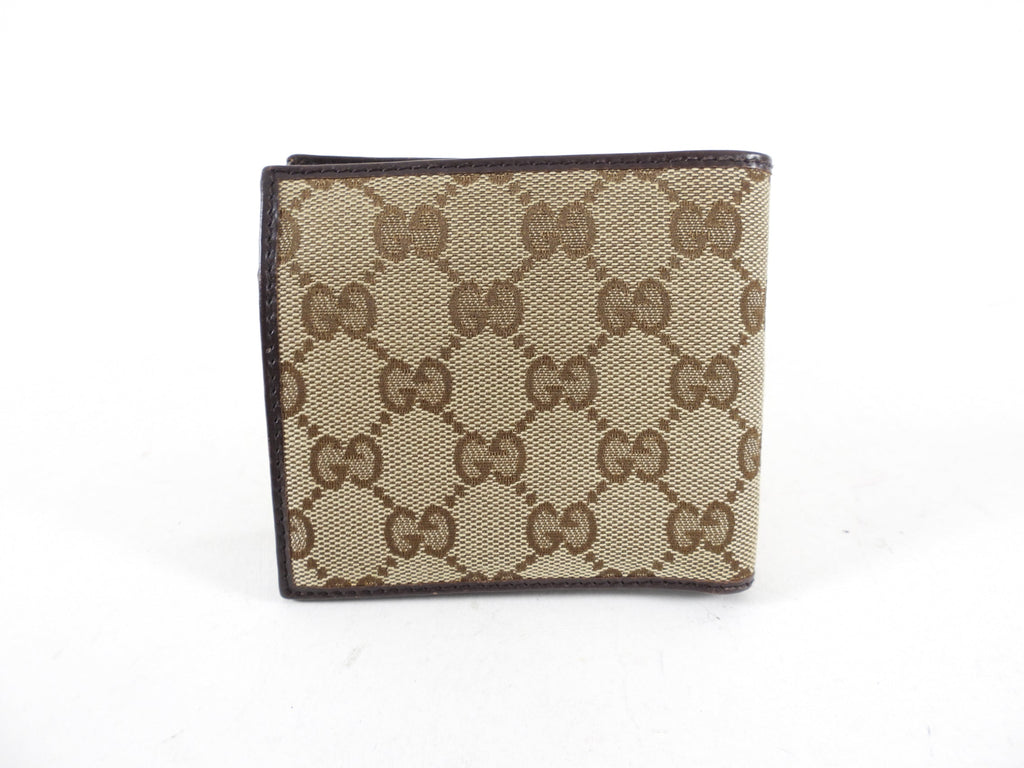 Gucci Brown Monogram Canvas Bifold Wallet