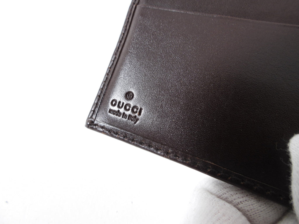 Gucci Brown Monogram Canvas Bifold Wallet