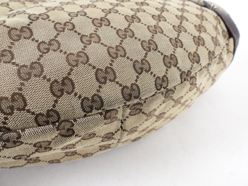 Gucci Monogram Canvas Medium Hobo Tote Bag