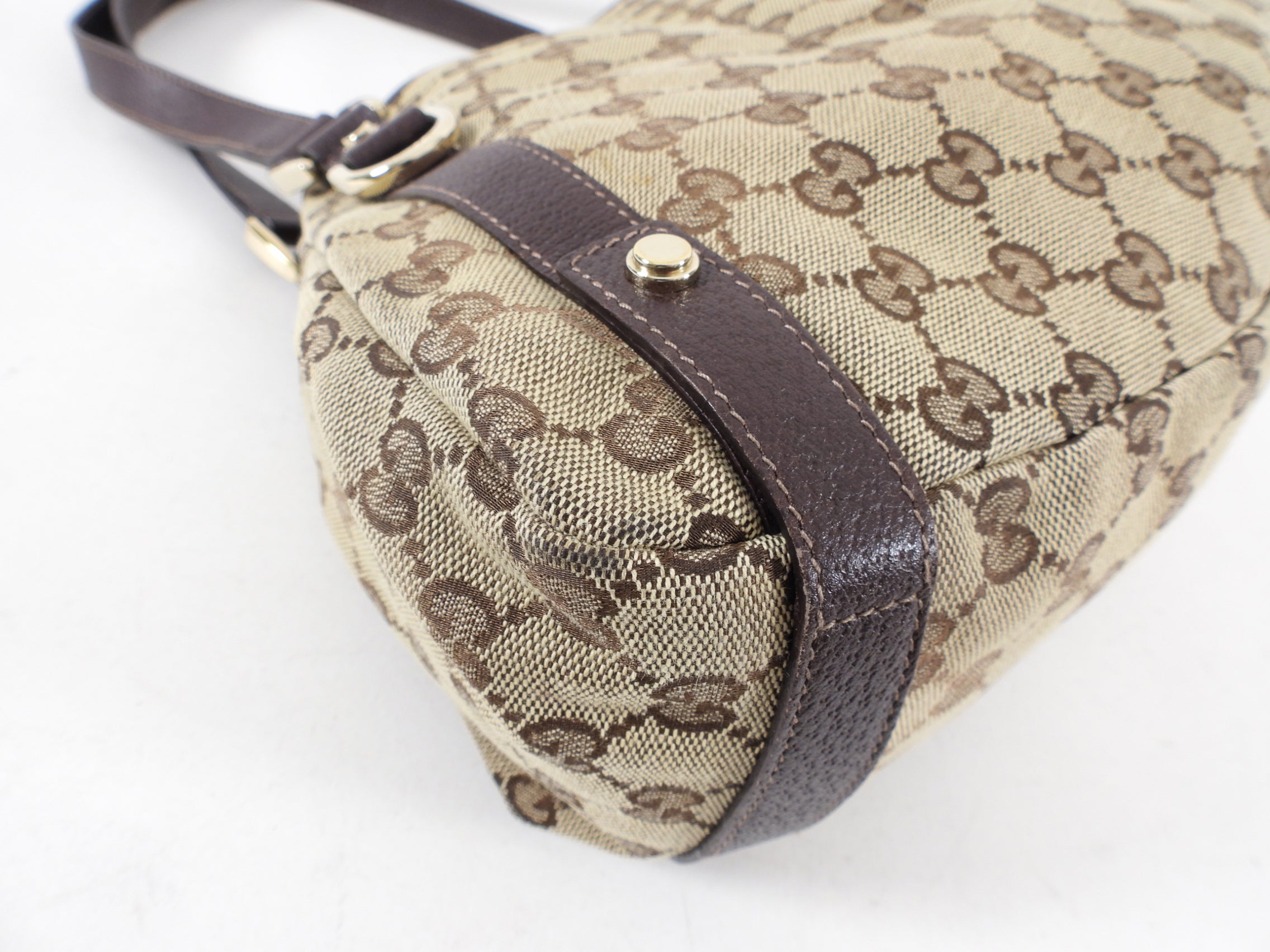 Gucci Monogram Canvas Medium Hobo Tote Bag