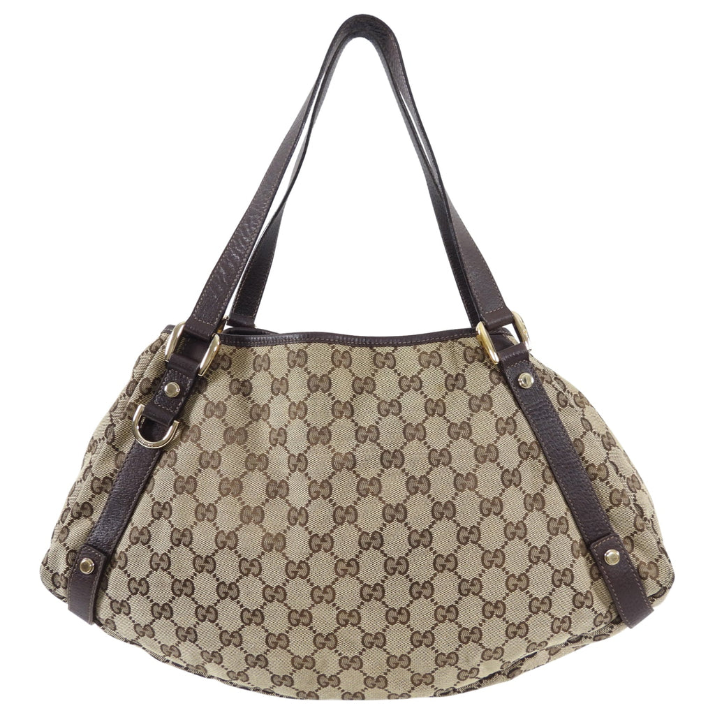 Gucci Monogram Canvas Medium Hobo Tote Bag