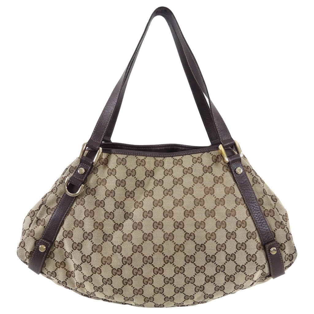 Gucci Monogram Canvas Medium Hobo Tote Bag