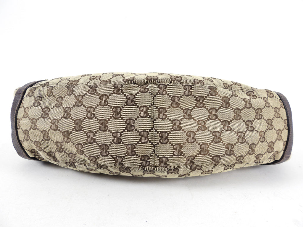 Gucci Monogram Canvas Medium Hobo Tote Bag