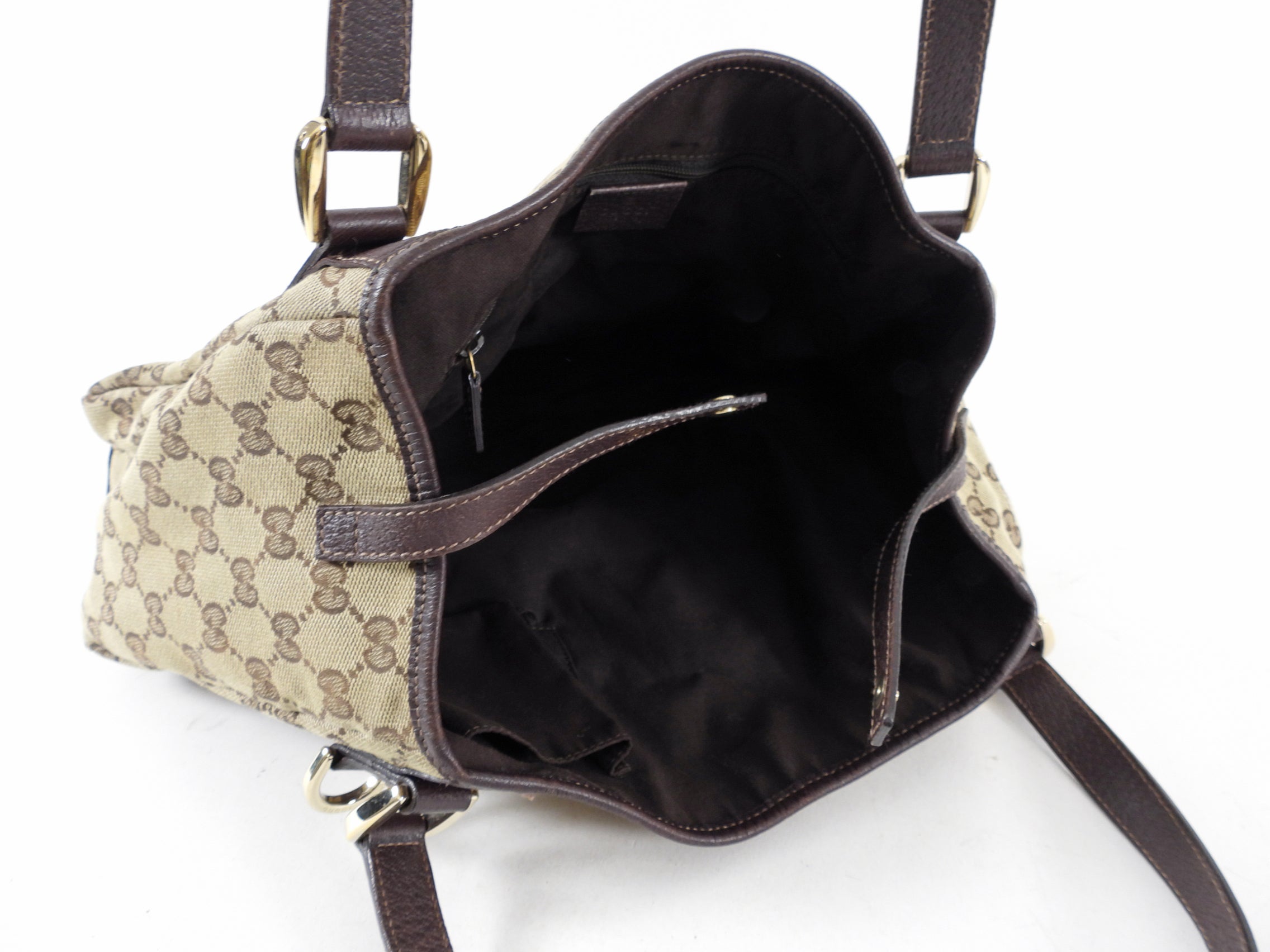Gucci Monogram Canvas Medium Hobo Tote Bag