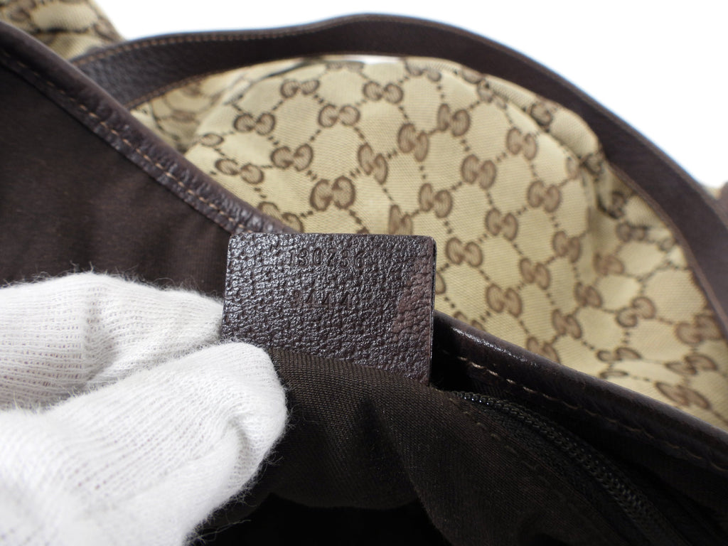 Gucci Monogram Canvas Medium Hobo Tote Bag