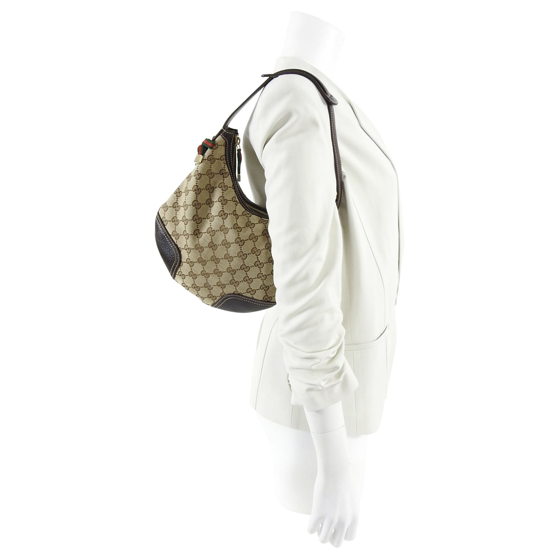 Gucci Small Brown Monogram Princey Hobo Bag