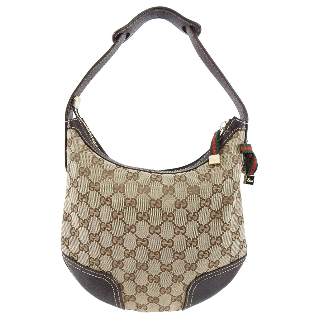 Gucci Small Brown Monogram Princey Hobo Bag