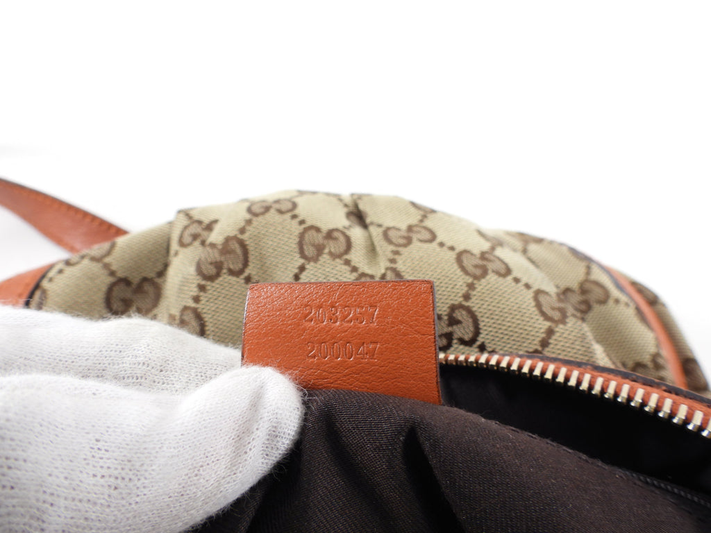 Gucci Monogram Canvas D Ring Abbey Crossbody Bag