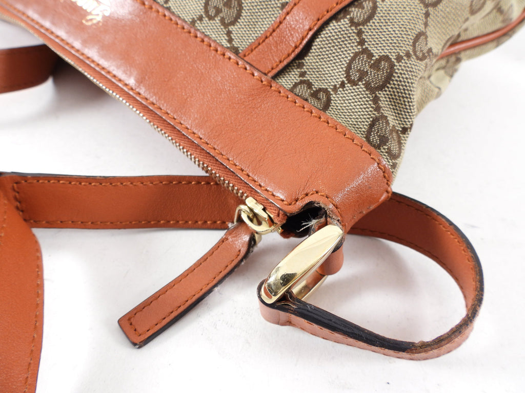 Gucci Monogram Canvas D Ring Abbey Crossbody Bag