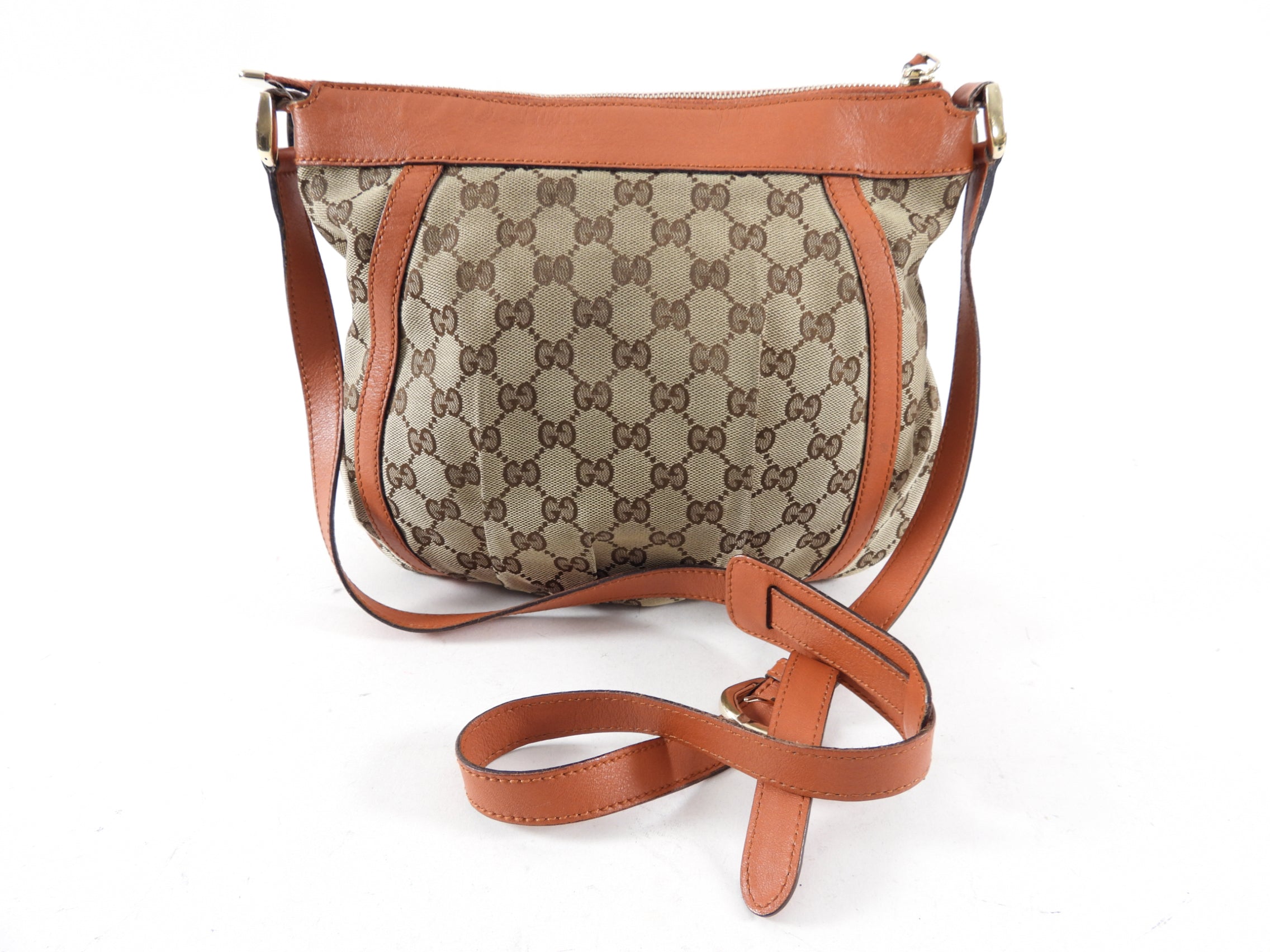 Gucci Monogram Canvas D Ring Abbey Crossbody Bag