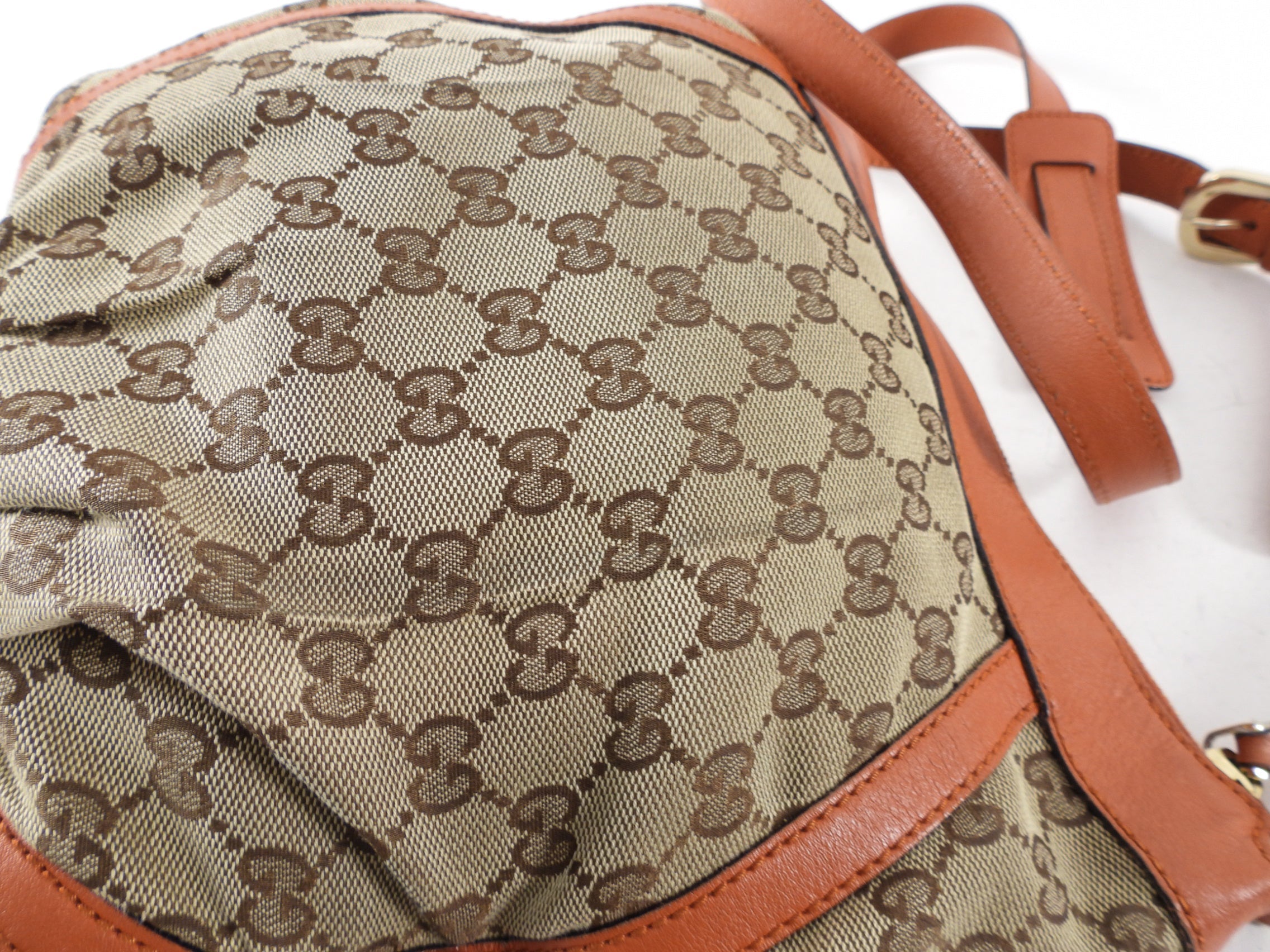 Gucci Monogram Canvas D Ring Abbey Crossbody Bag