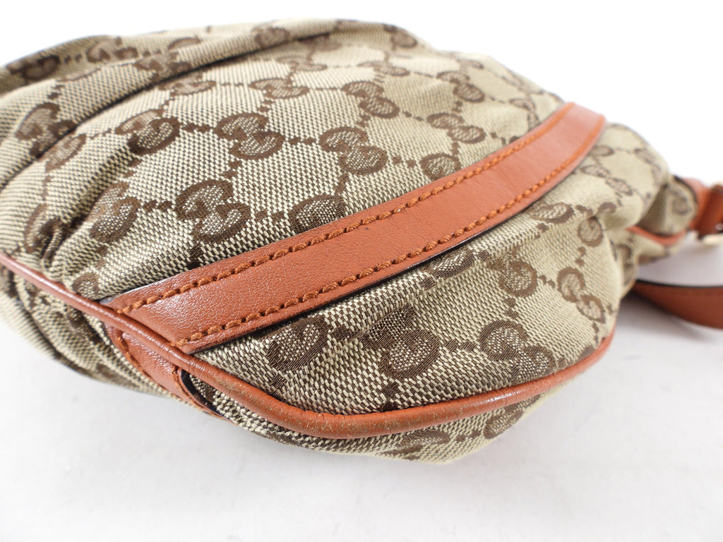Gucci Monogram Canvas D Ring Abbey Crossbody Bag