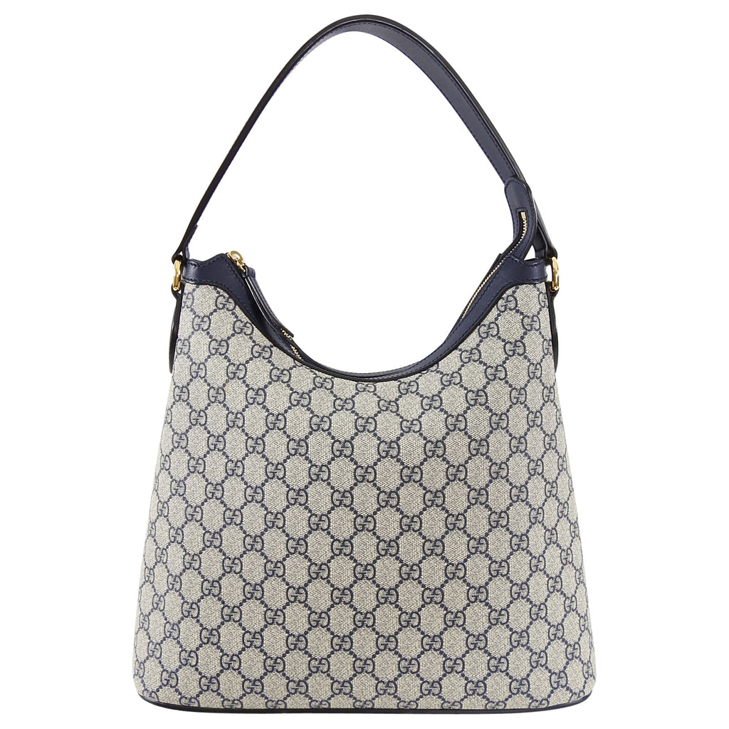 Gucci Navy Supreme Monogram GG Logo Top Handle Bag