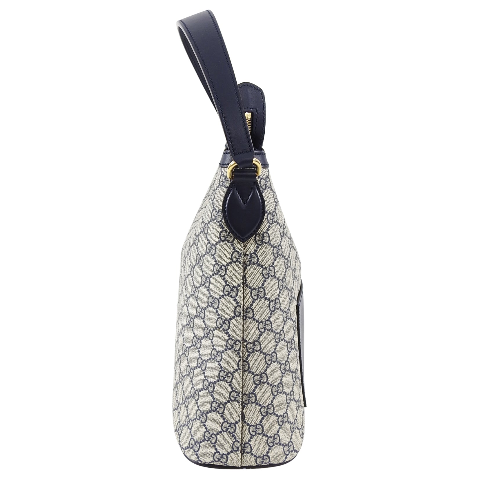 Gucci Navy Supreme Monogram GG Logo Top Handle Bag