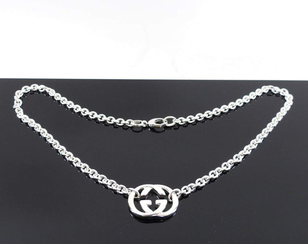 Gucci Sterling Silver GG Link Necklace
