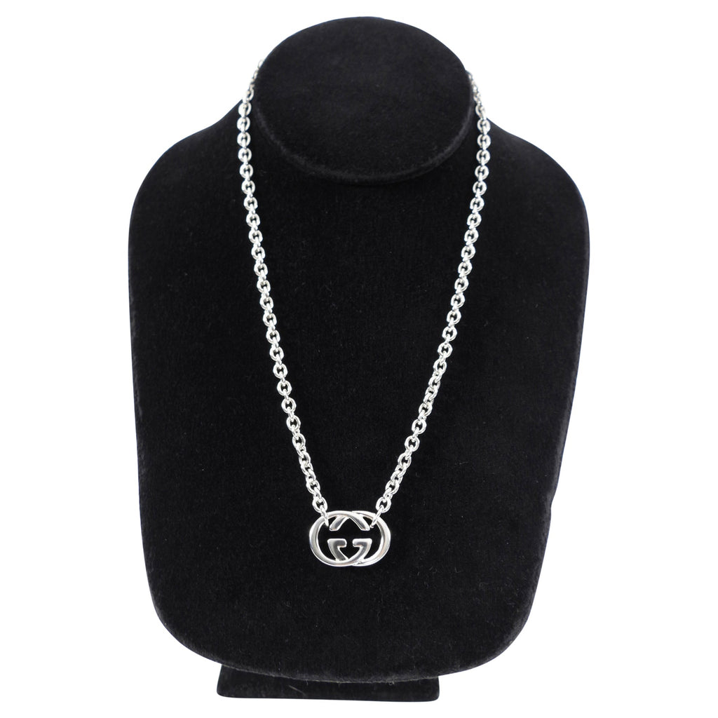 Gucci Sterling Silver GG Link Necklace