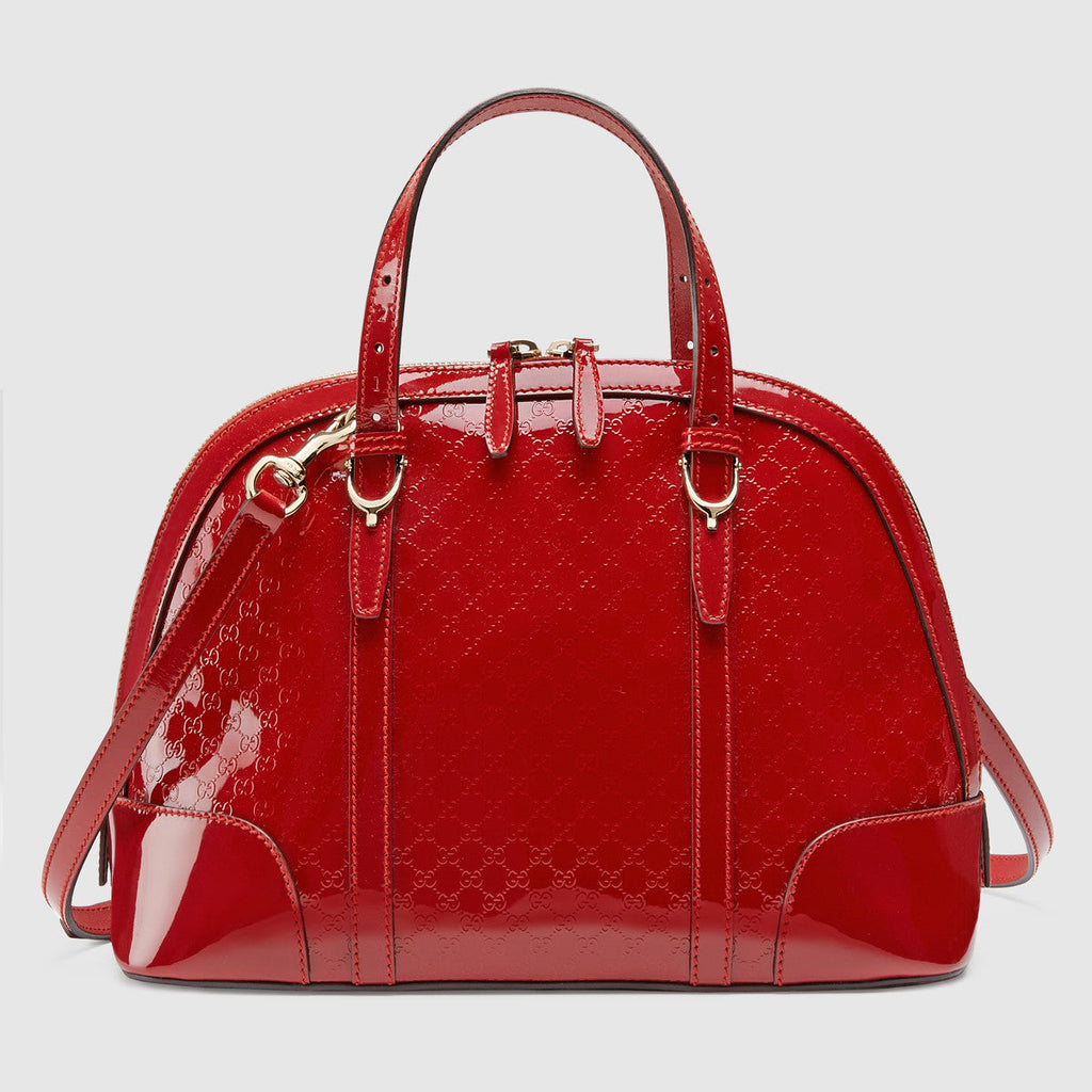 Gucci Red Patent Micro Guccissima Dome Small Nice Bag