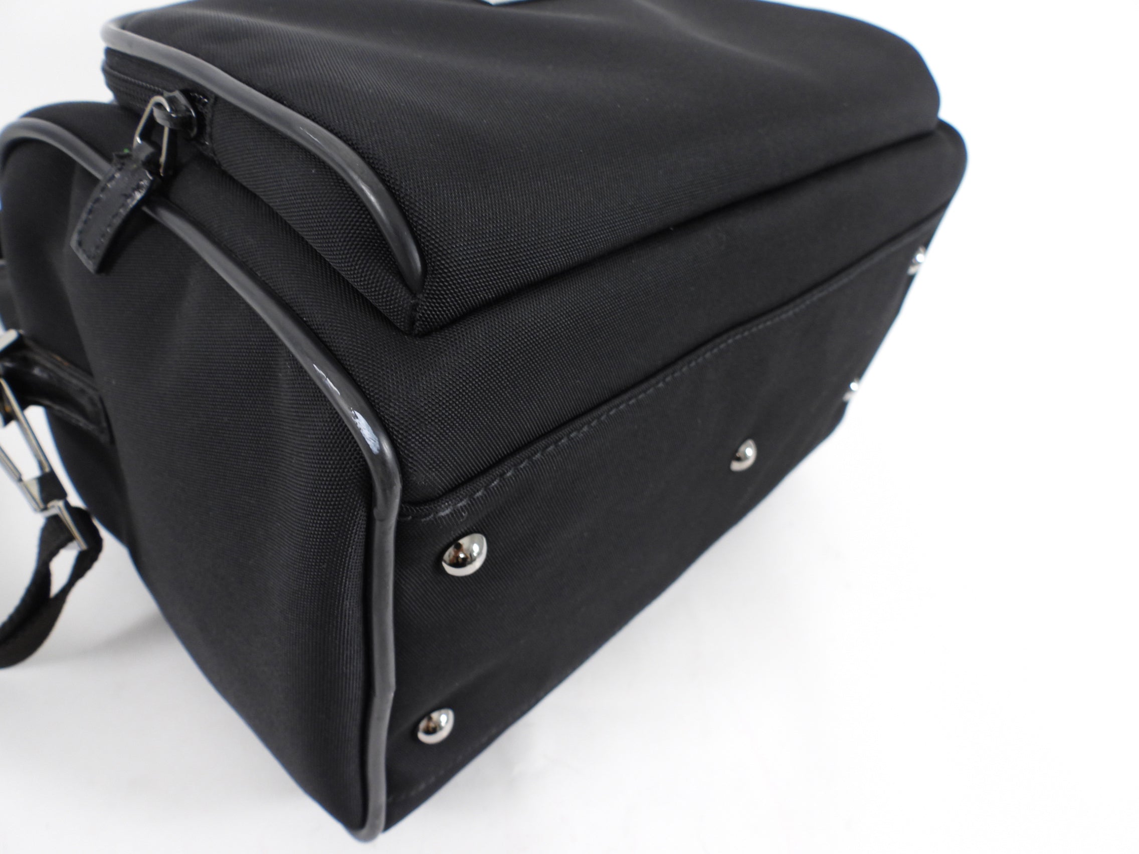 Gucci Vintage Early 2000's Black Nylon Beauty Case Bag